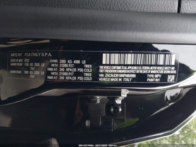2022 JEEP RENEGADE ZACNJDB19NPN80668 Photo 8