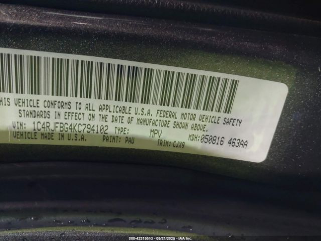 1C4RJFBG4KC794102 Jeep Grand Cherokee Limited 4x4