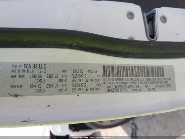 1C4NJPBA2HD134174 Jeep Patriot Sport Se Fwd