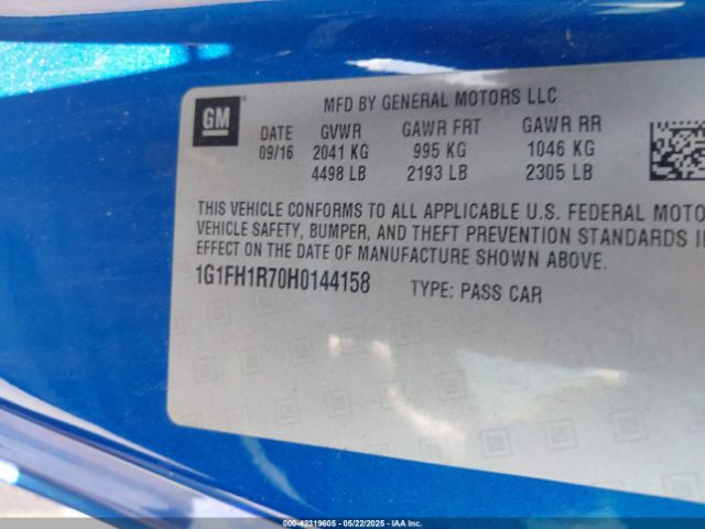 1G1FH1R70H0144158 Chevrolet CAMARO 2SS