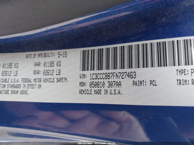 2015 CHRYSLER 200 1C3CCCBB7FN727463 Photo 8