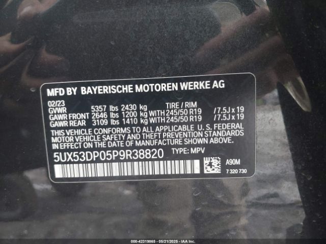 2023 BMW X3 5UX53DP05P9R38820 Photo 8