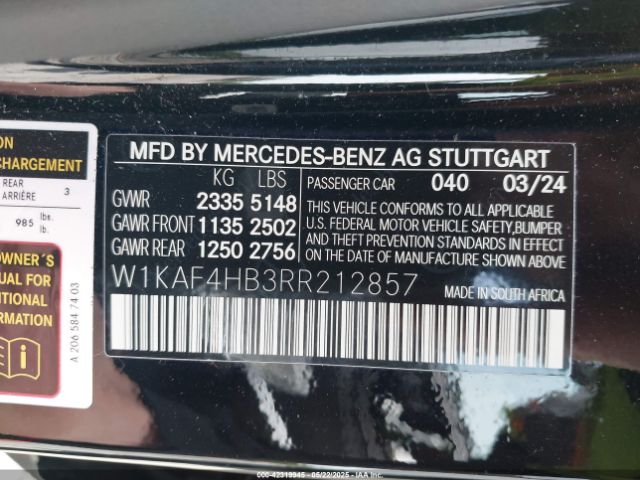 2024 MERCEDES-BENZ C 300 W1KAF4HB3RR212857 Photo 8