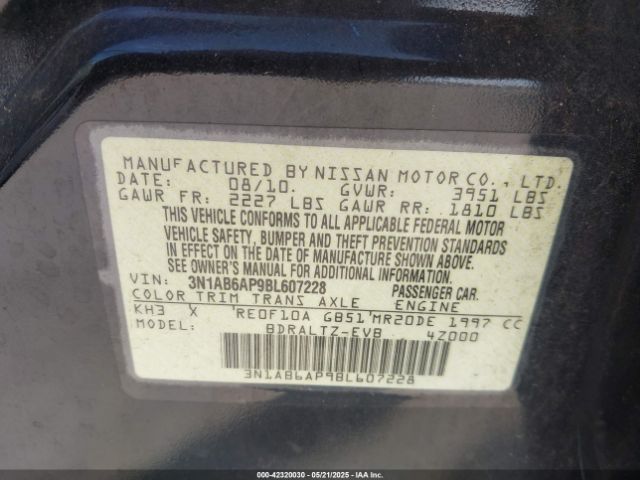 2011 NISSAN SENTRA 3N1AB6AP9BL607228 Photo 8