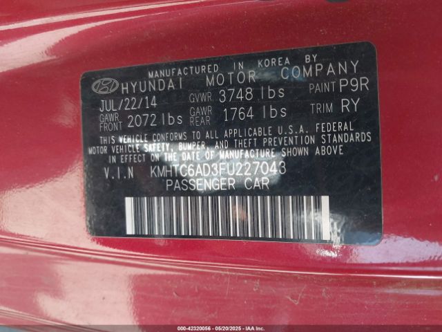 KMHTC6AD3FU227043 Hyundai dohc gdi gamma