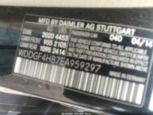 WDDGF4HB7EA959297 Mercedes-Benz C 250 Luxury/sport