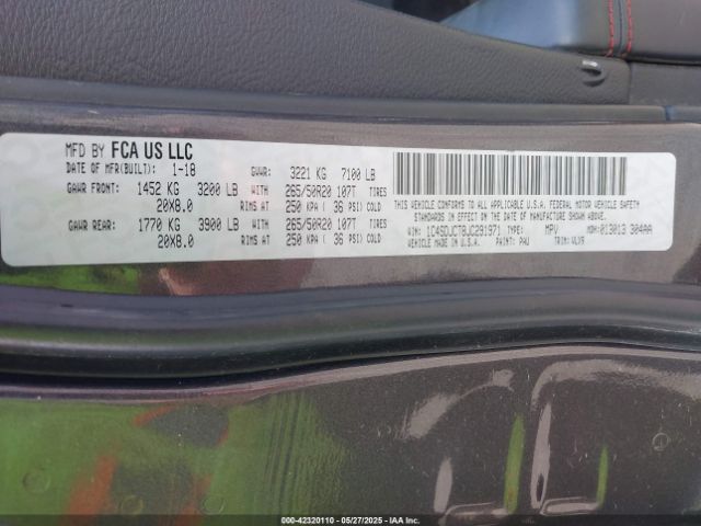 2018 DODGE DURANGO 1C4SDJCT8JC291971 Photo 8