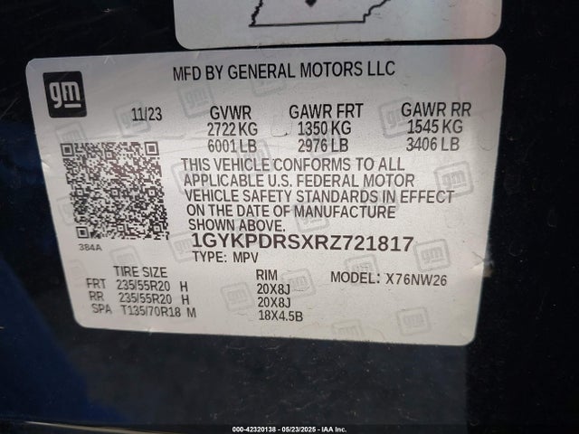 2024 CADILLAC XT6 1GYKPDRSXRZ721817 Photo 8
