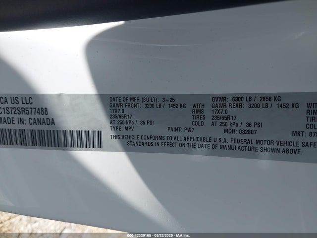 Chrysler Pacifica Hybrid Select 2025 2C4RC1S72SR577488 Image 9