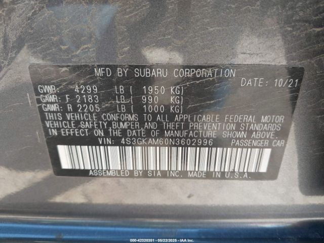 4S3GKAM60N3602996 Subaru na
