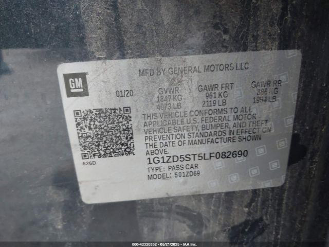 1G1ZD5ST5LF082690 Chevrolet Malibu Fwd Lt
