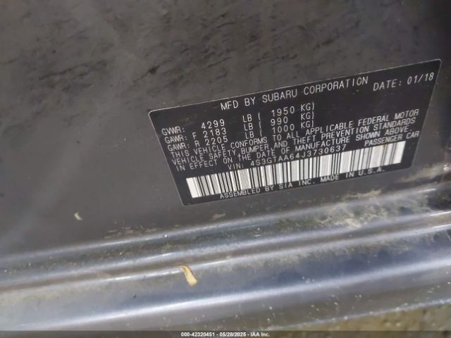 4S3GTAA64J3730637 Subaru Impreza 2.0i