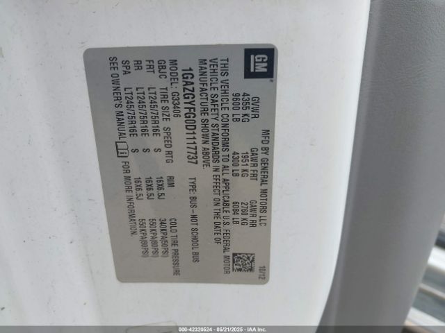 2013 CHEVROLET EXPRESS 3500 1GAZGYFG0D1117737 Photo 8