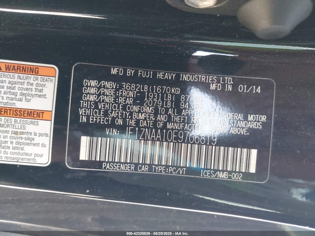 JF1ZNAA10E9706819 Scion Fr-s Monogram
