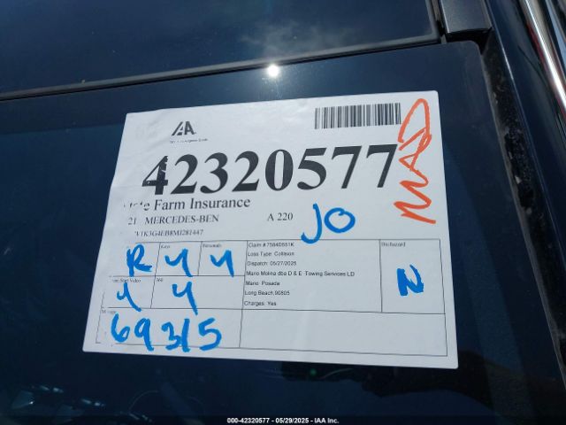 W1K3G4EB8MJ281447 Mercedes-Benz m260