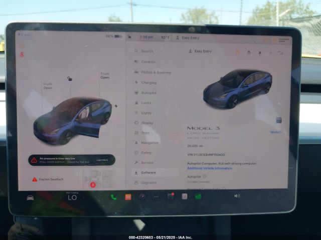 5YJ3E1EB4NF169400 Tesla Model 3 Long Range