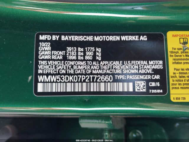 2023 MINI HARDTOP WMW53DK07P2T72660 Photo 8