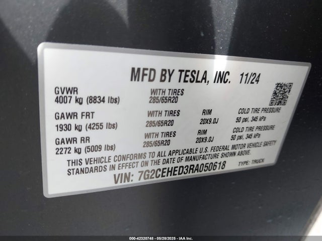 2024 TESLA CYBERTRUCK 7G2CEHED3RA050618 Photo 8