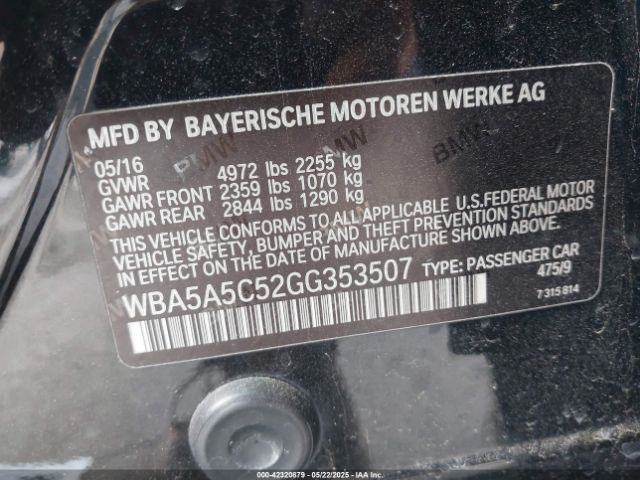 WBA5A5C52GG353507 BMW 528I