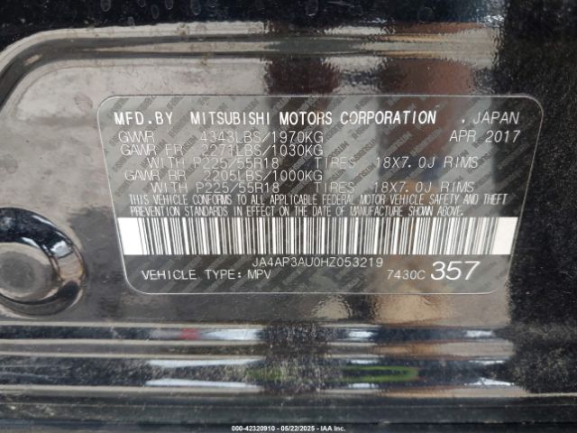 2017 MITSUBISHI OUTLANDER SPORT JA4AP3AU0HZ053219 Photo 8