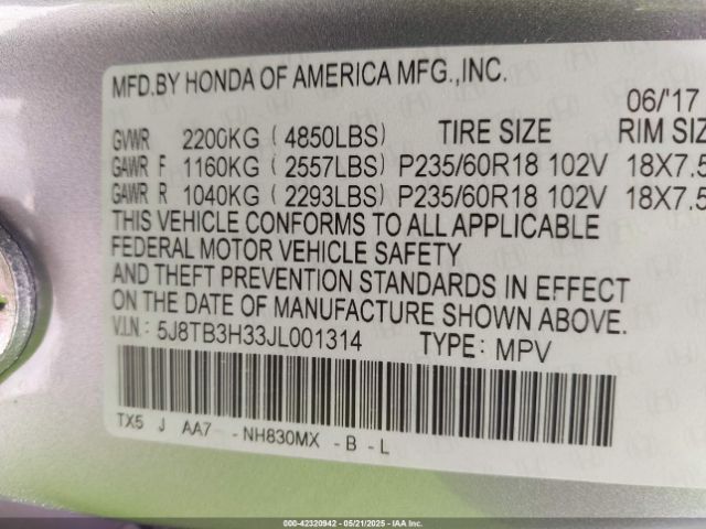 2018 ACURA RDX 5J8TB3H33JL001314 Photo 8