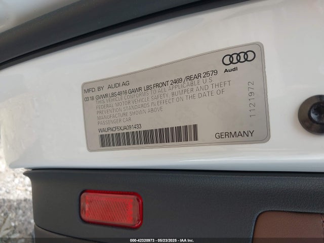 Audi A5 2018 WAUFNCF5XJA091433 Image 9