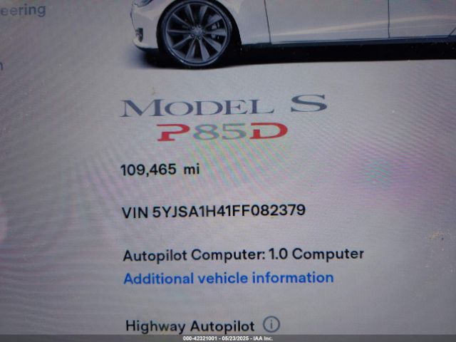 2015 TESLA MODEL S 5YJSA1H41FF082379 Photo 6