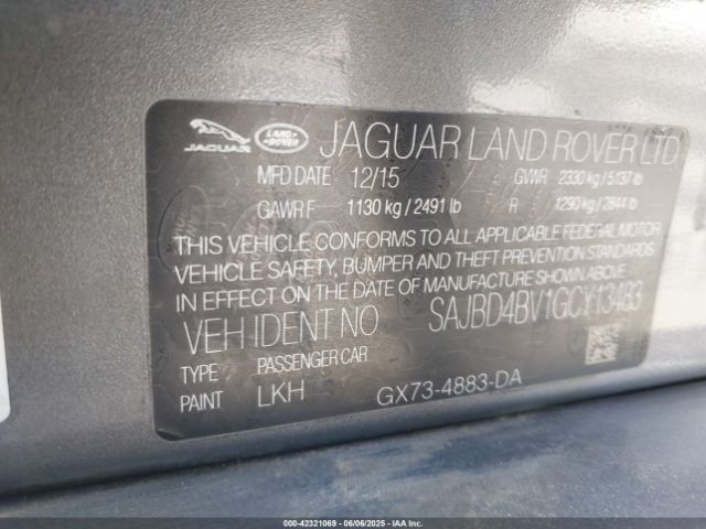2016 JAGUAR XF SAJBD4BV1GCY13483 Photo 8