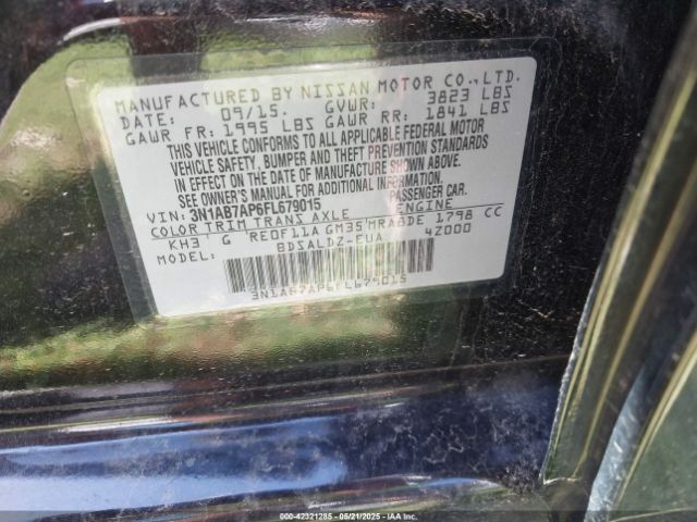 3N1AB7AP6FL679015 Nissan SENTRA SV