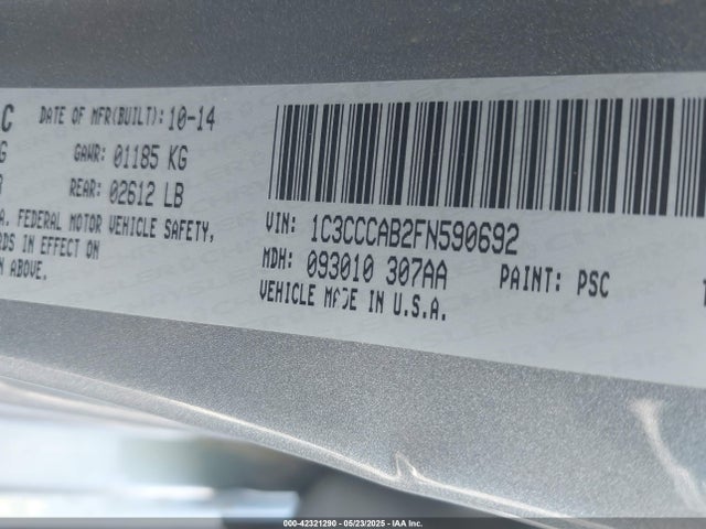 1C3CCCAB2FN590692 Chrysler 200 Limited