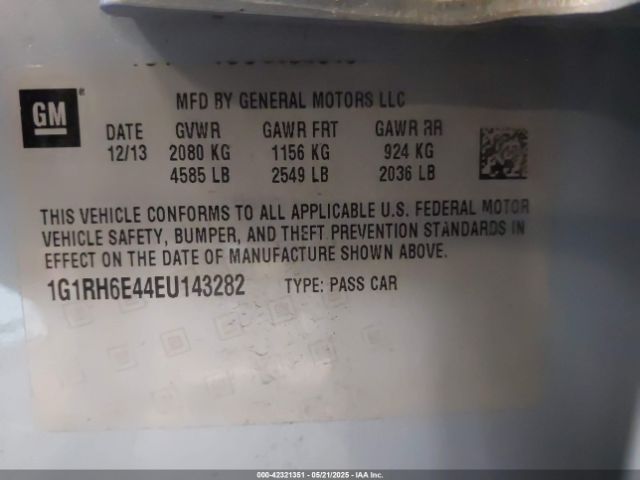 1G1RH6E44EU143282 Chevrolet Volt