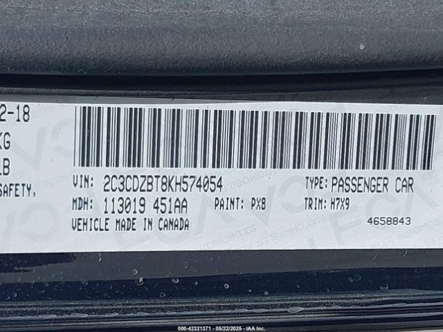 2019 DODGE CHALLENGER 2C3CDZBT8KH574054 Photo 8