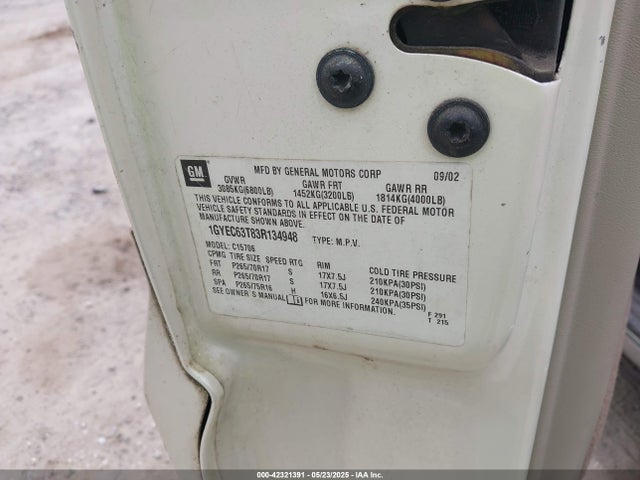 2003 CADILLAC ESCALADE 1GYEC63T83R134948 Photo 8