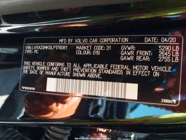 2020 VOLVO S90 LVYA22MK0LP178081 Photo 8