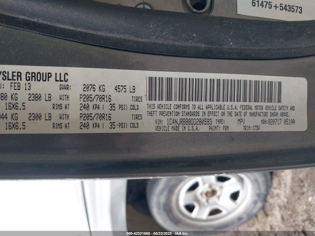 Aukcja sprzedaży 2013 Jeep Patriot Sport, vin: 1C4NJRBB8DD280593, numer aukcji: 42321565