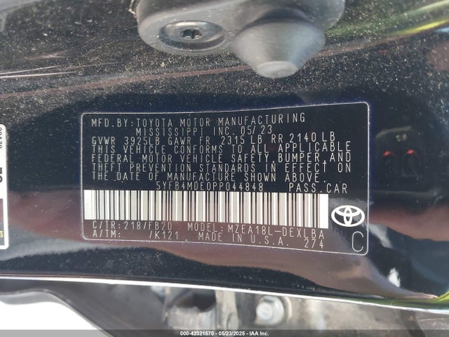 Toyota m20a-fks 2023 5YFB4MDE0PP044848 Image 9