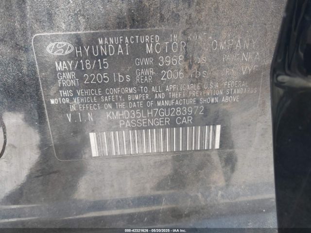 KMHD35LH7GU283972 Hyundai ELANTRA GT
