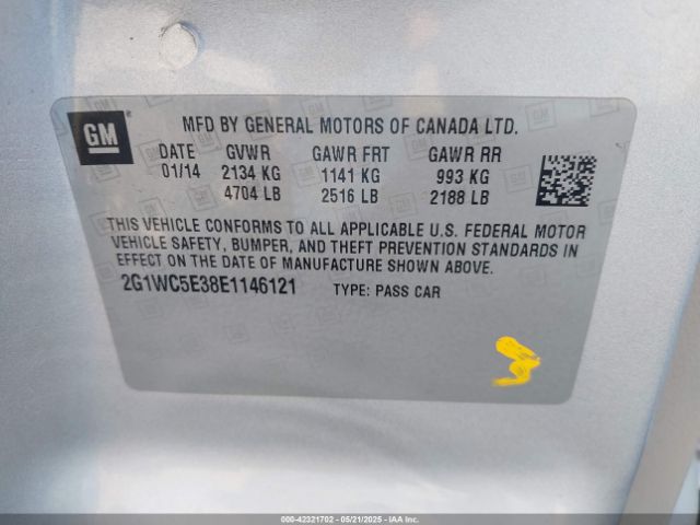2G1WC5E38E1146121 Chevrolet Impala Limited Ltz