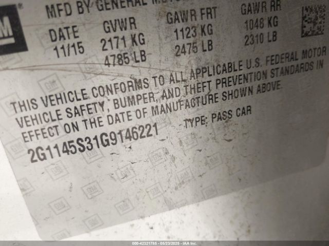 2G1145S31G9146221 Chevrolet IMPALA 2LZ