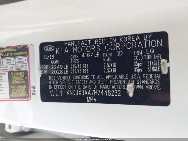 KNDJX3AA7H7448232 KIA Soul !