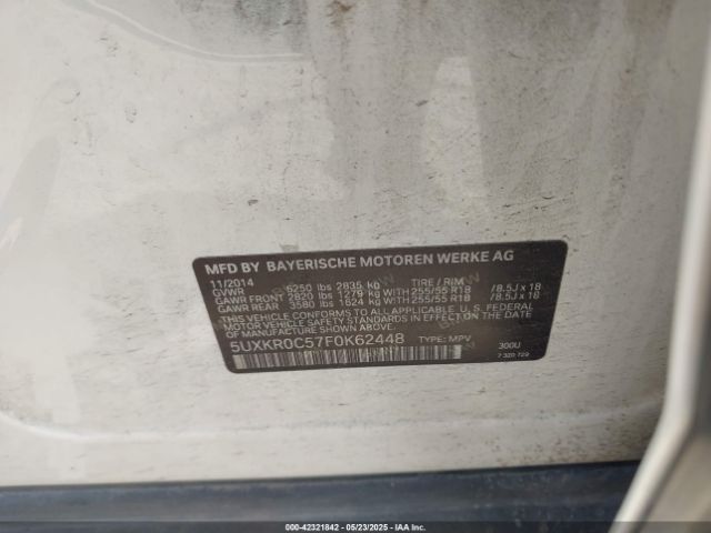 5UXKR0C57F0K62448 BMW X5 Xdrive35i