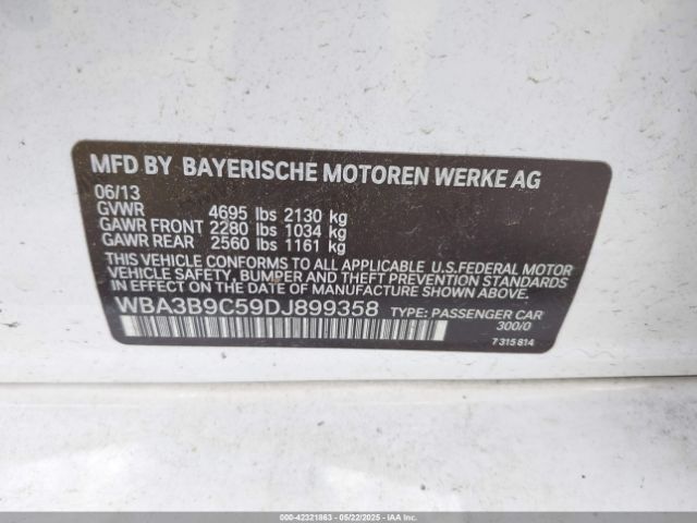 2013 BMW 335I WBA3B9C59DJ899358 Photo 8