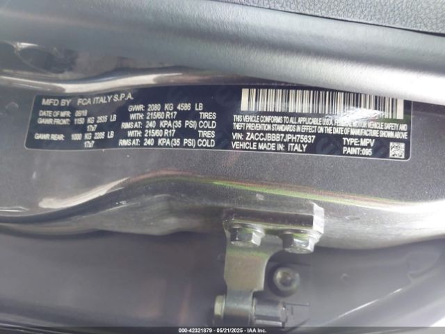ZACCJBBB7JPH75637 Jeep Renegade Latitude 4x4