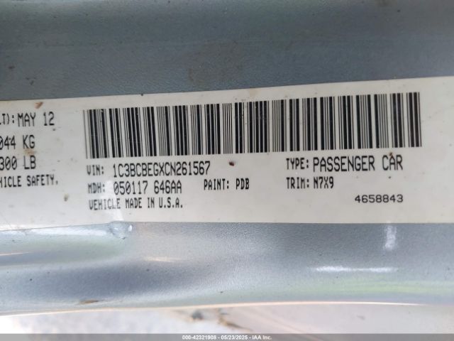2012 CHRYSLER 200 1C3BCBEGXCN261567 Photo 8