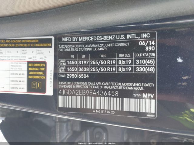 2014 MERCEDES-BENZ ML 350 BLUETEC 4JGDA2EB9EA436458 Photo 8