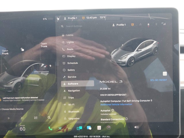 Продаж на аукціоні авто 2023 Tesla Model 3 Rear-wheel Drive, vin: 5YJ3E1EA3PF691297, номер лоту: 42321918