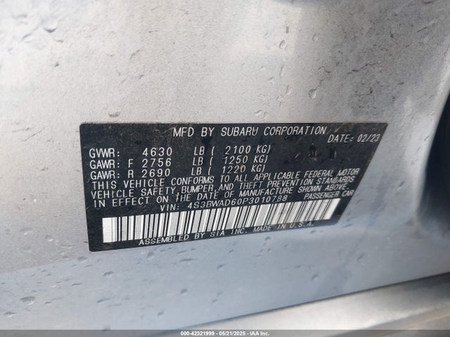 Subaru na, u5 2023 4S3BWAD60P3010788 Image 9