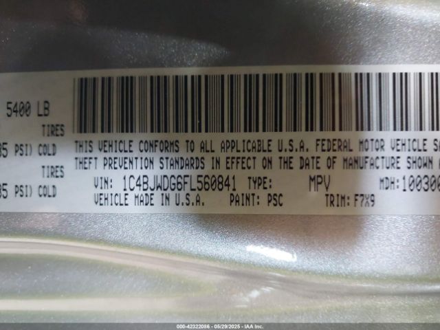 2015 JEEP WRANGLER UNLIMITED 1C4BJWDG6FL560841 Photo 8