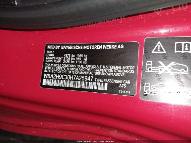 2017 BMW 230I WBA2H9C30H7A25947 Photo 8