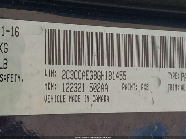 2016 CHRYSLER 300C 2C3CCAEG8GH181455 Photo 8